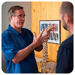 Chiropractor Taos NM Dr. Stanley Brown Educating Patient